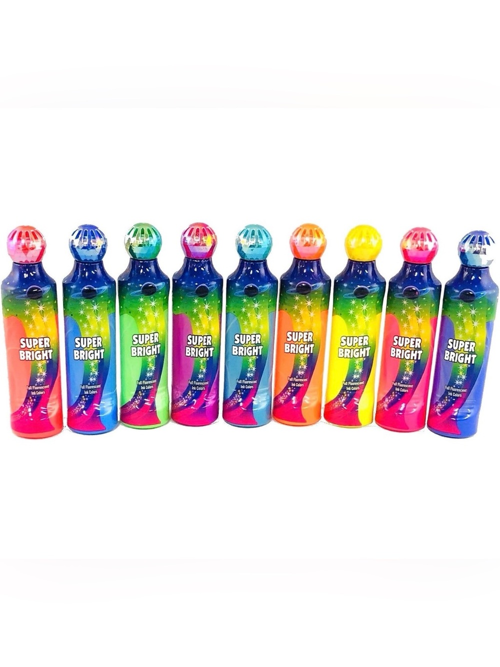 SUPER BRIGHT Mini Bingo Dauber Dabber Ink 9 Pack Mixed Colors NEW Colorful